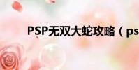 PSP無雙大蛇攻略(psp無雙大蛇)