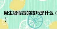 男生唱假音的技巧是什么(男生唱假音的技巧)