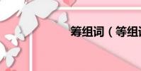 籌組詞(等組詞)