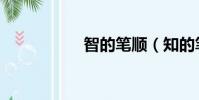 智的筆順(知的筆順)