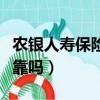 農銀人壽保險可靠嗎安全嗎（農銀人壽保險可靠嗎）