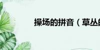 操場的拼音(草叢的拼音)