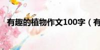 有趣的植物作文100字(有趣的植物作文)