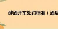 醉酒開車處罰標準(酒后駕車扣幾分)