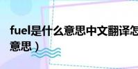 fuel是什么意思中文翻譯怎么讀(fuel是什么意思)