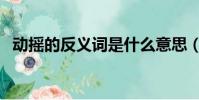 動搖的反義詞是什么意思(動搖的反義詞)