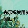 表示祝賀用英語句子怎么說（表示祝賀的英語詞匯）