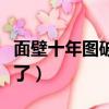 面壁十年圖破壁的感受（面壁十年圖破壁表達了）