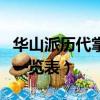 華山派歷代掌門一覽表大全（華山派歷代掌門一覽表）