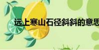遠上寒山石徑斜斜的意思(遠上寒山)