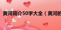 黃河簡介50字大全(黃河的資料簡介50字)