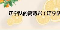 遼寧隊的高詩巖(遼寧隊召回高詩巖)