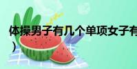 體操男子有幾個單項女子有幾個項目(體操男)