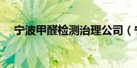 寧波甲醛檢測治理公司(寧波甲醛檢測)