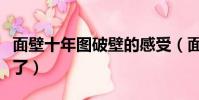面壁十年圖破壁的感受(面壁十年圖破壁表達了)