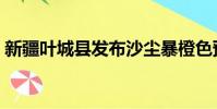 新疆葉城縣發布沙塵暴橙色預警(新疆葉城)