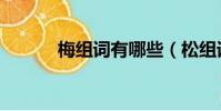 梅組詞有哪些(松組詞有哪些)