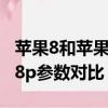 蘋果8和蘋果8p的手機參數對比（iphone8和8p參數對比）