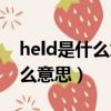 held是什么意思中文翻譯怎么讀（held是什么意思）