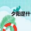 夕陽是什么意思（夕陽西下的意思）
