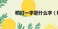 稻打一字是什么字(稻打一字)