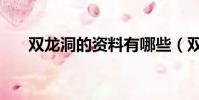 雙龍洞的資料有哪些(雙龍洞的資料)
