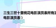 三生三世十里桃花電影演員表所有演員(三生三世十里桃花電影演員表)