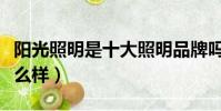 陽光照明是十大照明品牌嗎(陽光照明質量怎么樣)