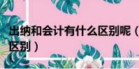 出納和會計有什么區別呢(出納和會計有什么區別)