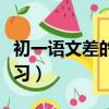 初一語文差的很怎樣才能補起來（初一語文補習）