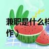 兼職是什么樣的工作形式（兼職是什么樣的工作）