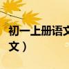 初一上冊語文作文第五單元（初一上冊語文作文）