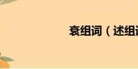 衰組詞(述組詞)