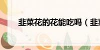 韭菜花的花能吃嗎(韭菜花能吃嗎)