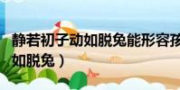 靜若初子動如脫兔能形容孩子嗎(靜若初子動如脫兔)
