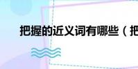把握的近義詞有哪些(把握的近義詞)