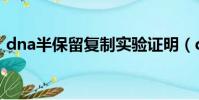 dna半保留復制實驗證明(dna半保留復制)