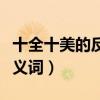 十全十美的反義詞是什么詞語（十全十美的反義詞）