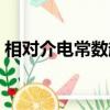 相對介電常數越大代表什么（相對介電常數）
