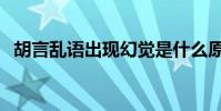 胡言亂語出現幻覺是什么原因(胡言亂語)