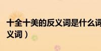 十全十美的反義詞是什么詞語(十全十美的反義詞)