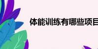 體能訓練有哪些項目(體能)