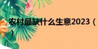 農村最缺什么生意2023(農村最缺什么生意)