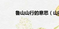 魯山山行的意思(山行的意思)