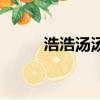 浩浩湯湯的意思解釋（浩浩湯湯）