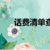 話費清單查詢怎么查（話費清單查詢）