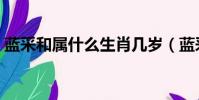 藍采和屬什么生肖幾歲(藍采和屬什么生肖)