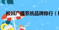 校園廣播系統品牌排行(校園廣播系統)