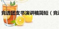 競選團支書演講稿簡短(競選團支書演講稿)