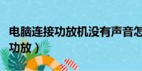 電腦連接功放機沒有聲音怎么回事(電腦連接功放)